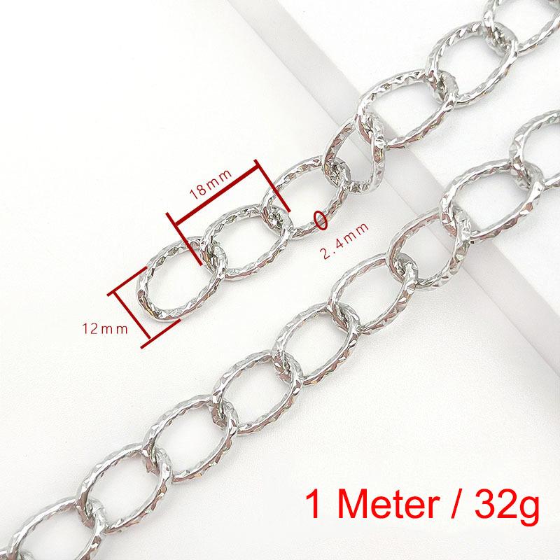 1 Meter Aluminum O-Shaped Twist Double Chain for DIY Necklace Bracelet Jewelry Making Clothing Bag Component Accessory Supplies