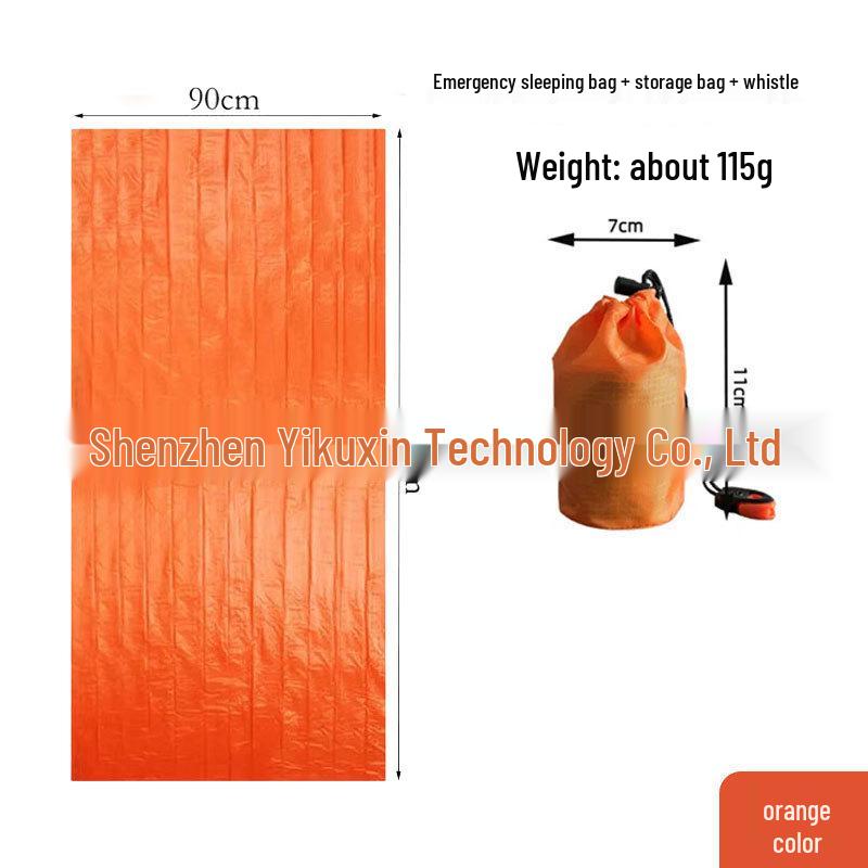 Portable Emergency Survival Sleeping Bag with Multifunctional Insulation for Hiking and Camping