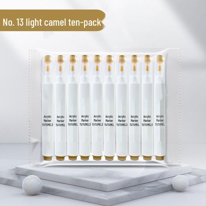 Single Color 36-Pack Waterproof Art Markers - Black, White, Red Opaque - Ideal for Kids' Painting