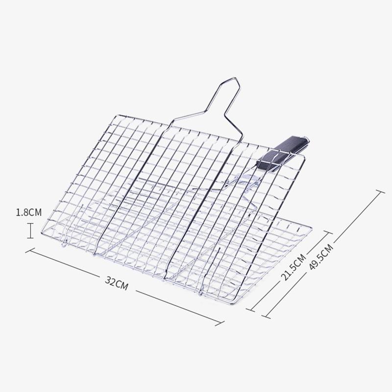 Non Stick BBQ Grilling Basket Stainless Steel Grill Mesh Mat Meat Vegetable Steak Grill BBQ Net Outdoor BBQ Picnic Barbecue Tool