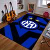 Blue Inter Milan Logo Design Patterned Carpet a Non Slip Rug Suitable for All Seasons and Any Setting, Gift