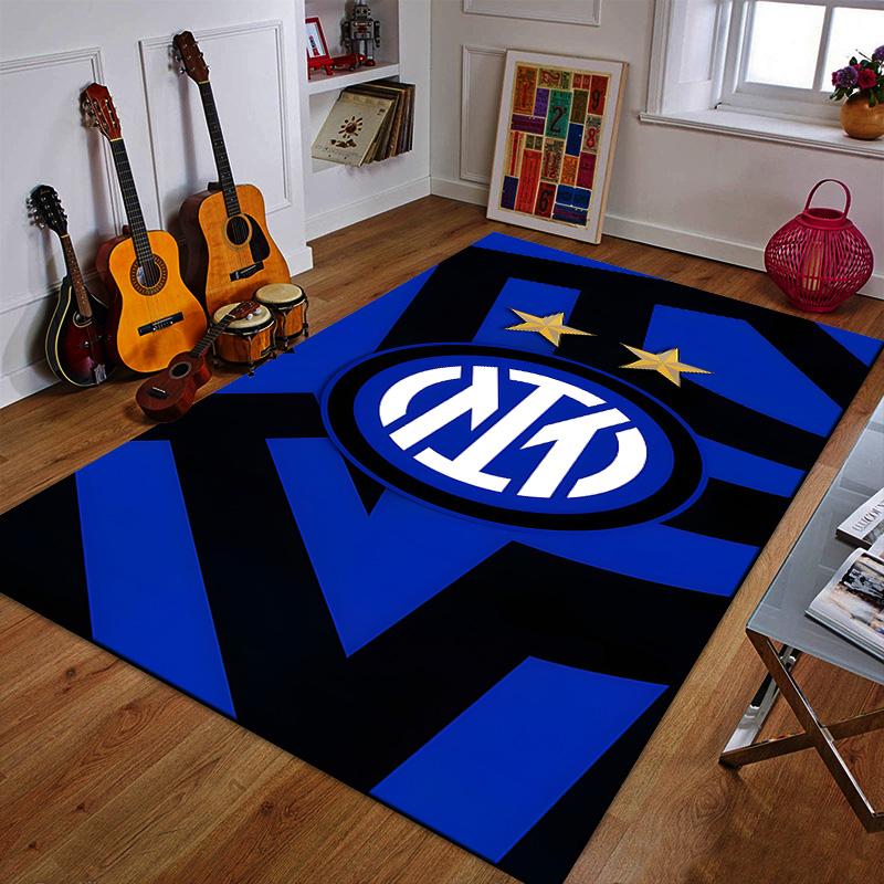 Blaues Inter Mailand Logo Design Gemustertes Teppich ein rutschfester Teppich geeignet für alle Jahreszeiten und jede Umgebung, Geschenk