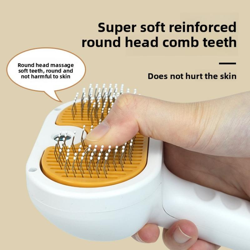 Multifunctional Pet Steam Brush Cat Dog Cleaning Steamy Spray Massage Comb Hair Removal Grooming Brush With Release Button