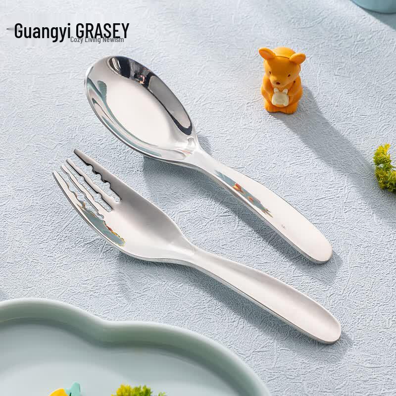 316L Stainless Steel Kids Fork and Spoon Set