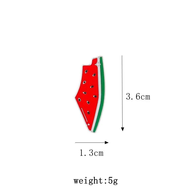 

Simple Fashion Watermelon Brooch Enamel Geometric Fruit Watermelon Pin Personalized Charm Bag Decoration Jewelry Gifts WHITE