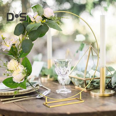 Flerbruksbåge av metall med blommor Golden Craft Utmärkt hantverksbåge för att göra bröllopskransdekor