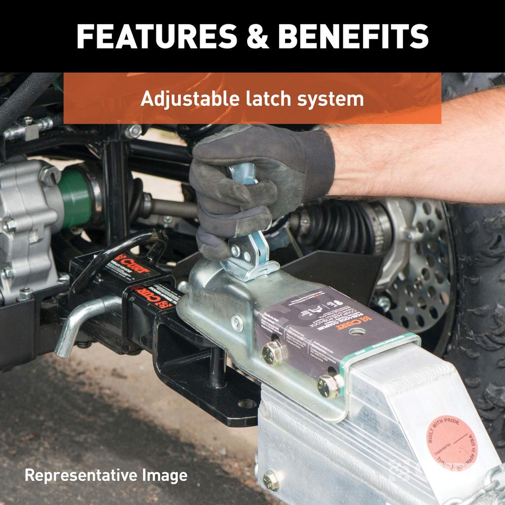 CURT 25194 Trinco de Substituição para Engate Posilock para Bola de Engate de Reboque de 2", Zinco Transparente