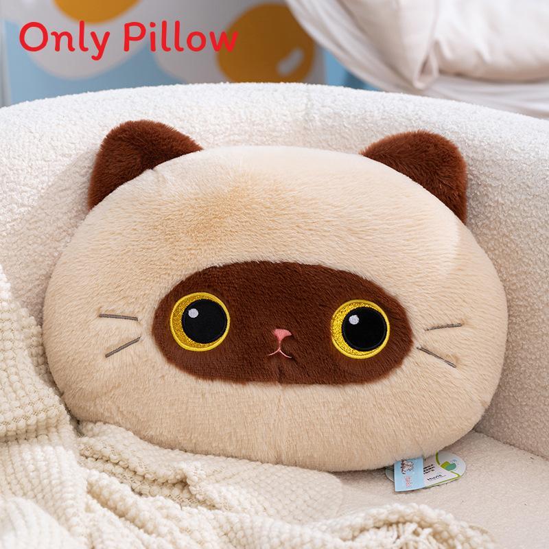 Siamesische Katze Plüschkissen mit ultraweichem Kurzflor für Kinder und Jugendliche Geschenk