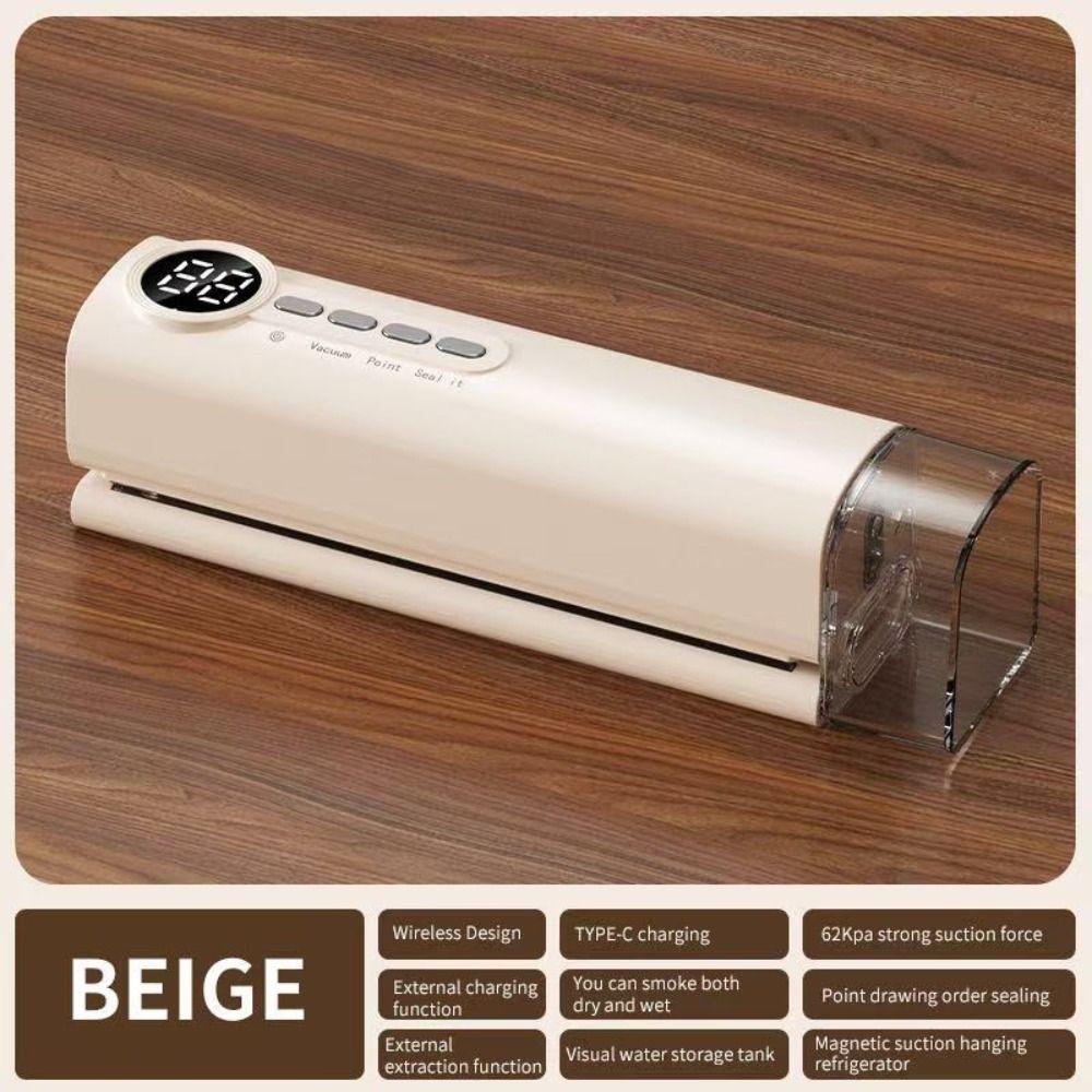 Handheld Automatic Vacuum Sealer USB Charging Plastic Wireless Vacuum Sealing Machine Compact with Strong Suction