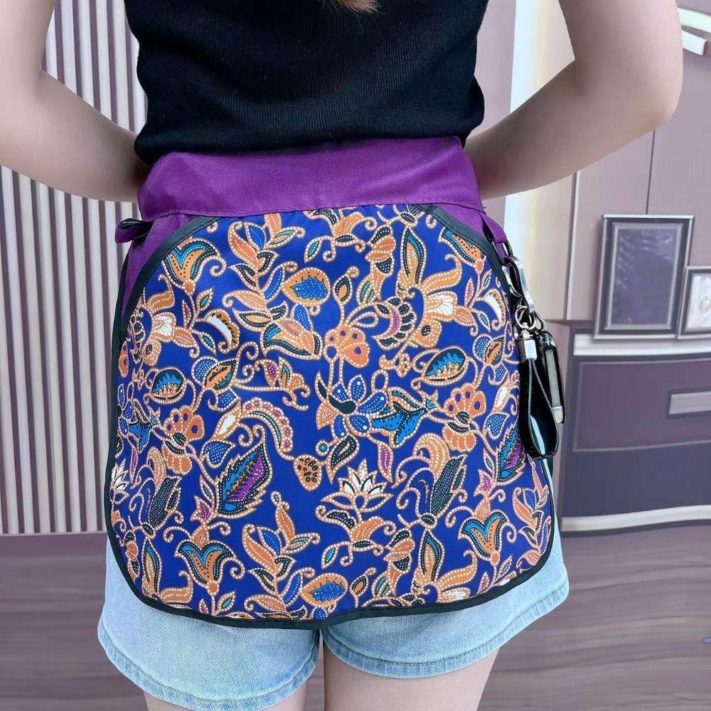 Ethnic Pattern Adjustable Belt Apron Large-capacity Multi-Function Tool Pouch Men