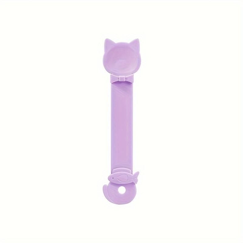 Easy-Squeeze Cat Treat Dispenser - Long Handle Lickable Wet Food Feeder for Cats, Durable Plastic Pet Snack Spoon, Cat Food.