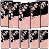 Golden Letter Flower Phone Case For Samsung Galaxy S26 Ultra S25 Plus S24 FE S23 S22 5G S21 S20 Cover Black Soft