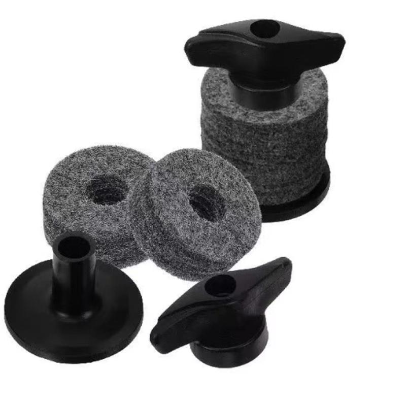 Quick Releasing Cymbal Fastening System with Vibration Dampening Washers and Nonslip Plastic Base for Drum Repairing