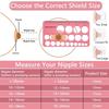 13/15/17/19/21mm Pump Flange Converter Adapter with Nipple Size Guide Soft Silicone Inserts for Breastfeeding Mother