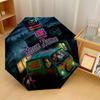 Custom Text Automatic 8 Bone Umbrella, Portable Sun Rain Protection UmbrellaScooby-Doo