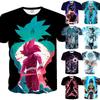Vibrant 3d Print Dragon Ball Z Vegeta Goku Super Saiyan T-shirts For Anime Fans