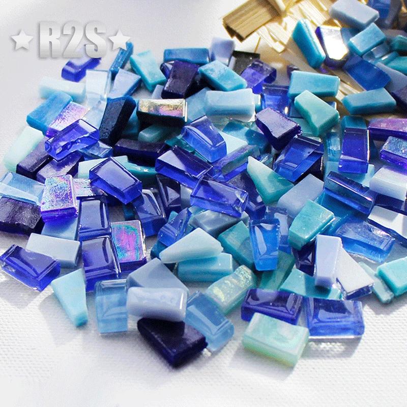 

100g Clear Glass Mosaic Tiles Multi Color Mosaic Piece DIY Mosaic Making Stones for Craft Hobby Arts Home Wall Decoration arte 100g