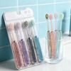 4/8 Pieces of Crystal Clear Mountain-Shaped Toothbrushes, Random Colors, Simple Color Scheme Toothbrushes, Family Adult Toothbrushes, High-V