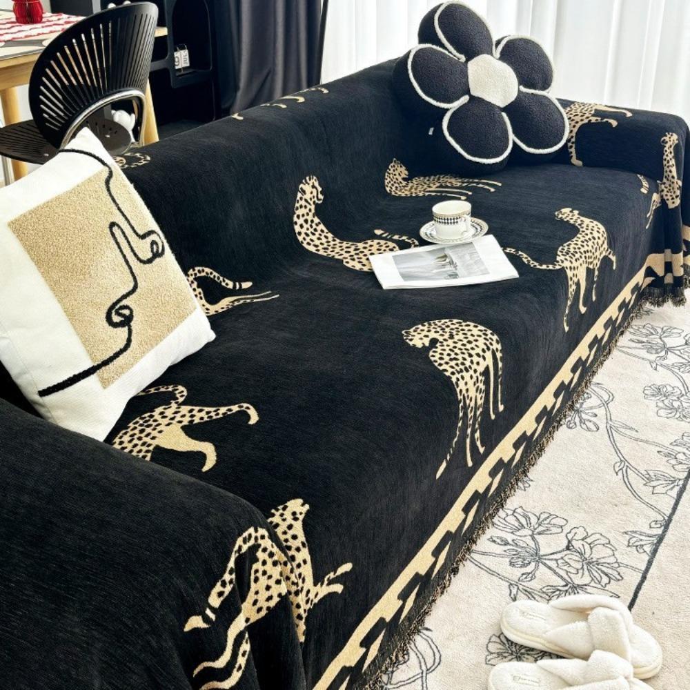 Sofa cover cloth cover French retro high-end feeling universal in all seasons, anti-cat scratch sofa towel, cream wind sofa cover