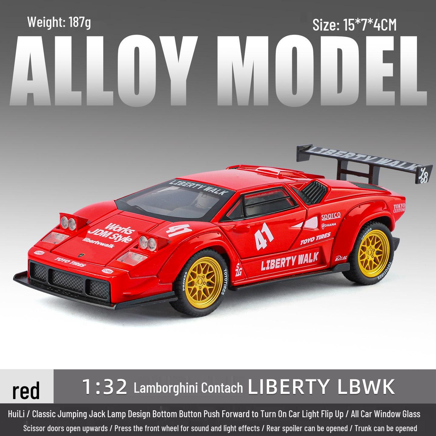 Kintash 1/32 Alloy Car Model Toy - Sound, Light  Pull-back Simulation красный