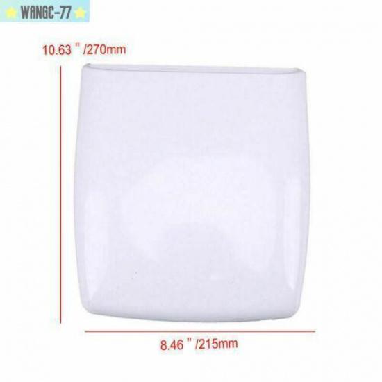 White Car Air Flow Intake Scoop Hood Bonnet Decorative Vent Cover Set Universal