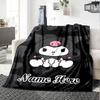 Customizable Kuromi2 Throw Blanket – Personalized Name, All-Season Cozy Snug Blanket, Machine Washable, Personalized Blanket