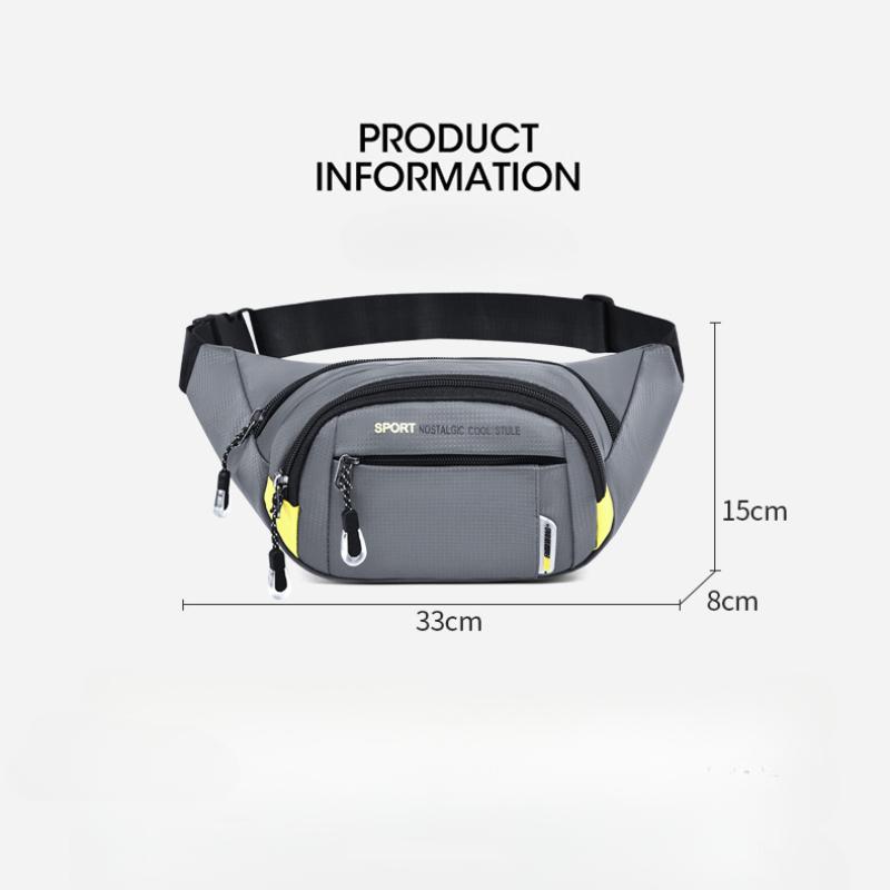 New Style, Sports Crossbody Chest Bag, Large Capacity, Daily Use, Men's Cycling Backpack, Portable, Multifunctional, Contrasting Waist Bag