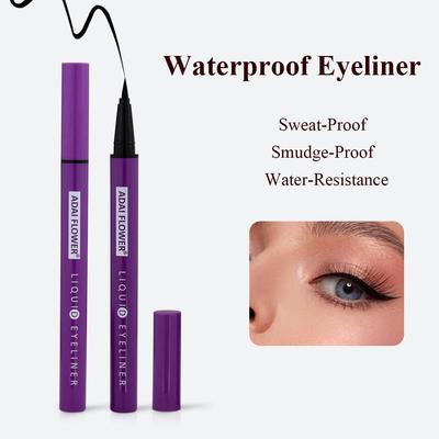 Waterproof Liquid Eyeliner Smudge-Proof & Transfer-Resistant Long-Lasting Appearance Purple Eyeliner Black