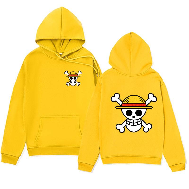 Mens Oversized Hoodie With Anime One Piece Print Casual Streetwear Loose Fit Cotton Sweatshirt Winter