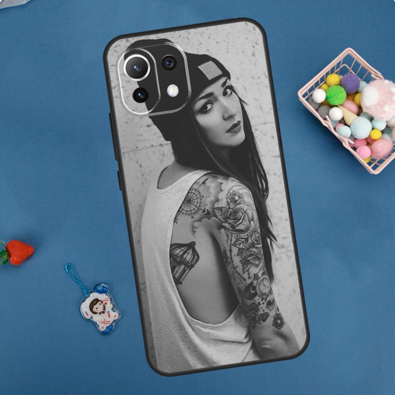 Sexy Tattoo-Mädchen Hülle für Xiaomi 14T Pro 13T 11T 12T 13 14 15 Ultra POCO X7 Pro X3 X5 X6 F5 F6 M6 Pro Abdeckung