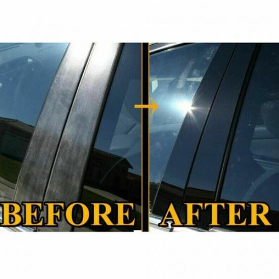 Black Window Pillar Posts Door Decal Window Cover Kit For Mazda CX-5 2017-