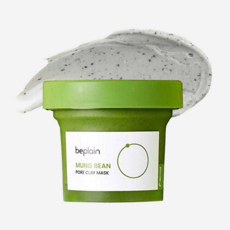 Beplain Mung Bean Pore Tightening Clay Mask Korean K-Beauty Sebum Control Wash-Off Pack for Clear Skin 120ml