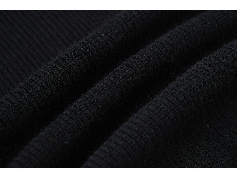 Unisex Herbst/Winter Steinfarbener Reißverschluss-Strickjacke: Stehkragen, Abzeichen-Detail, Colorblock-Strickpullover