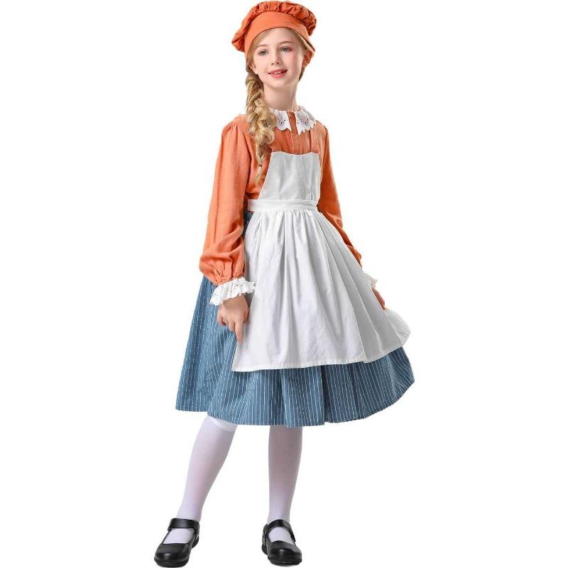 Halloween, Medieval Civilian Costume Maid CO Granny Pastoral Farm Farm Costume