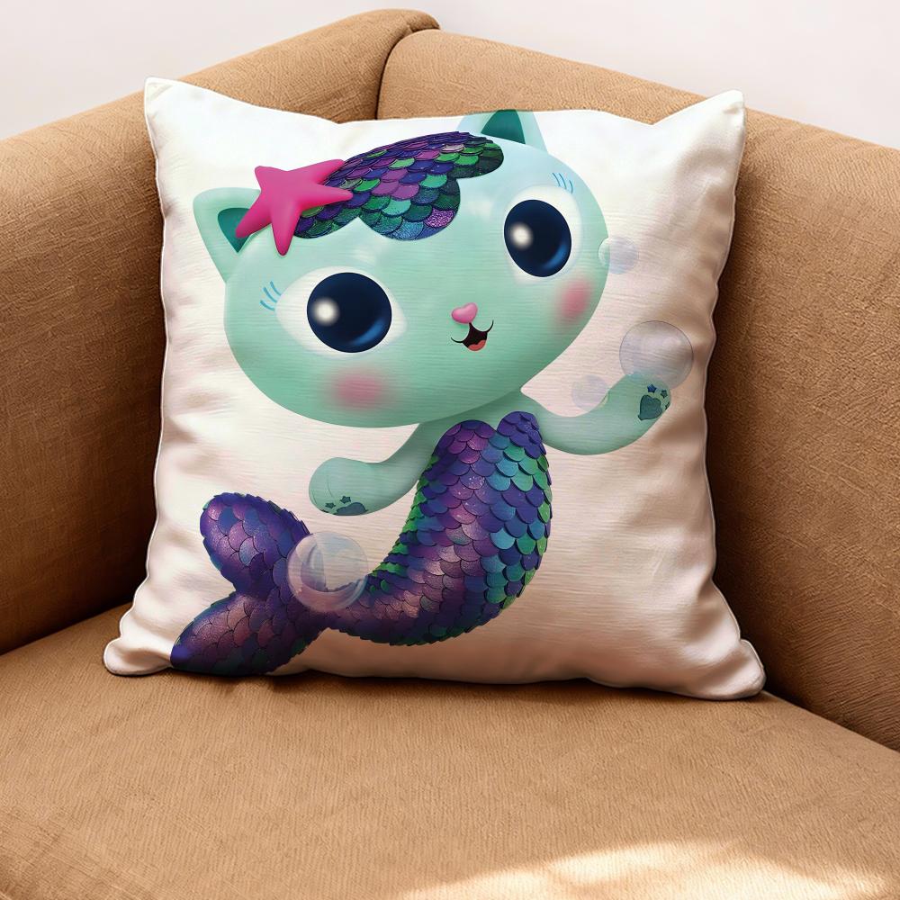 Gabby's Dollhouse Cushion Cover Premium Comfort Reversible Pillow Cove -Two in One Design for Any Room & Car Interior
