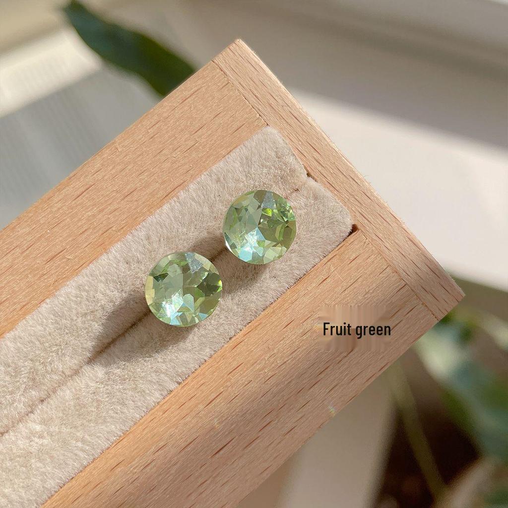 Flashing Millennium Eight-Sided Zircon Rose Ear Studs for Women - Personalized Multi-Faceted Exquisite Design