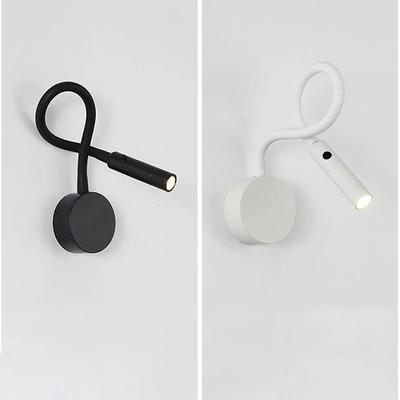 LED nástěnné svítidlo ke posteli otočné flexibilní bodové světlo obývací pokoj pracovna čtecí lampa hadice povrchově montované svítidlo noční světlo 220V