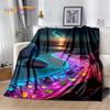 2025 New Style Beauty Colorful Pebble Road Beach Stone Scenery Blanket,Soft Throw Blanket for Home Bedroom Bed Sofa Cover Kids
