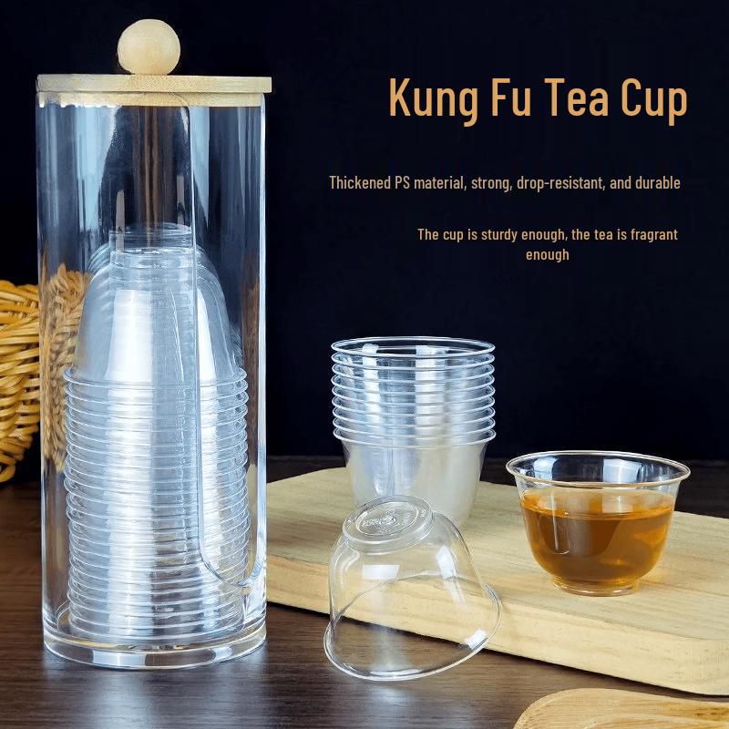 Xihe Thickened Disposable Kung Fu Tea Cups with Holder