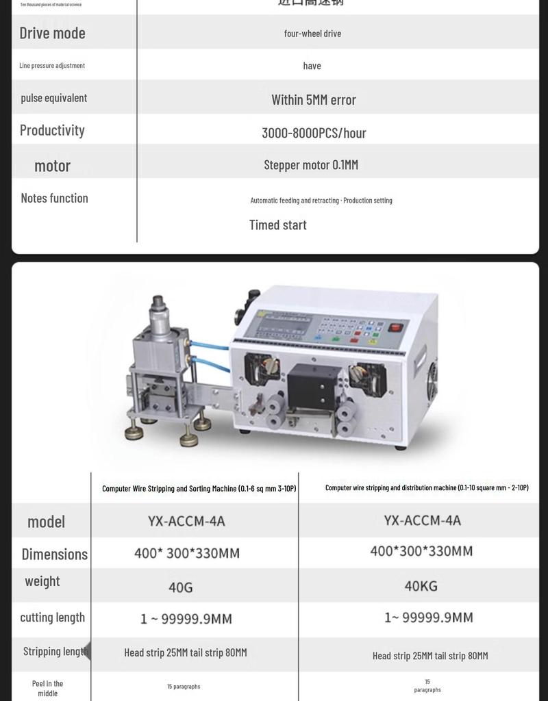Multifunctional Fully Automatic Wire and Cable Stripping and Cutting Machine