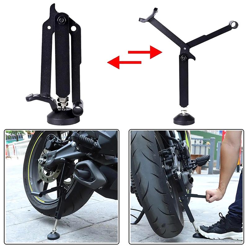 Motorcycle Folding Lifting Support Frame Foldable Heavy Lift Stand Stable Crane Frame For Motorcycle Accessories