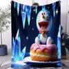 Doraemon Japanese Anime Small Cover Blanket Plush Sofa Throw Blanket Novelty Warm Blanket All Season Children Student Kids Gift