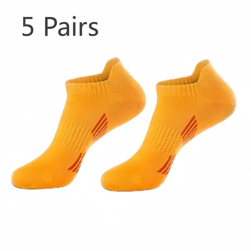 

5 Pairs of Men s Spring and Autumn Pure Cotton Deodorizing Sweat Absorbing Teenagers Outdoor Running Socks 5 Pairs жёлтый