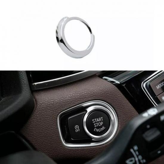 One-Click Startup Button Matte Silver For BMW 3 4 Series GT Cover Trim 2013-