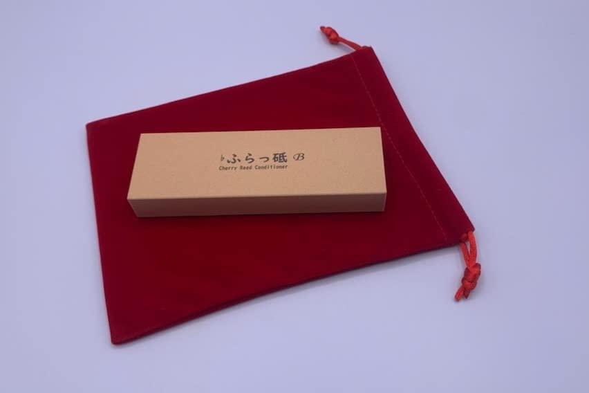 Reed Adjustment for Clarinet and Saxophone: Cherry Reed Conditioner, Flat Sharpener Brillante 115×38×16 (Red)