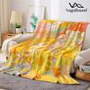Sunny Cat Floral Collage Flannel Blanket Warm Soft Halloween Christmas Couch Warm Cozy Decorative Decor Gift for All Season
