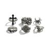 Halloween Skull Ring Set for Men Hip Hop Niche Retro Spider Exaggerated Style Ring Jewelry