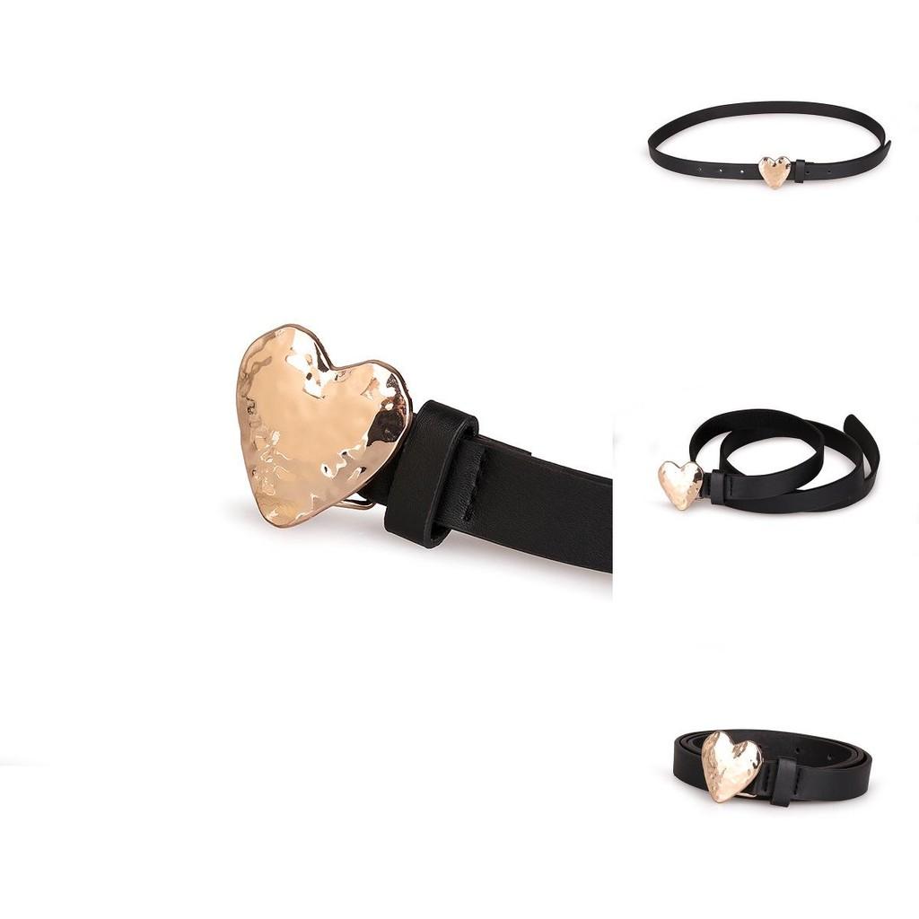 Romantic Heart Pattern Belt With Alloy Fastener For Spring Wear