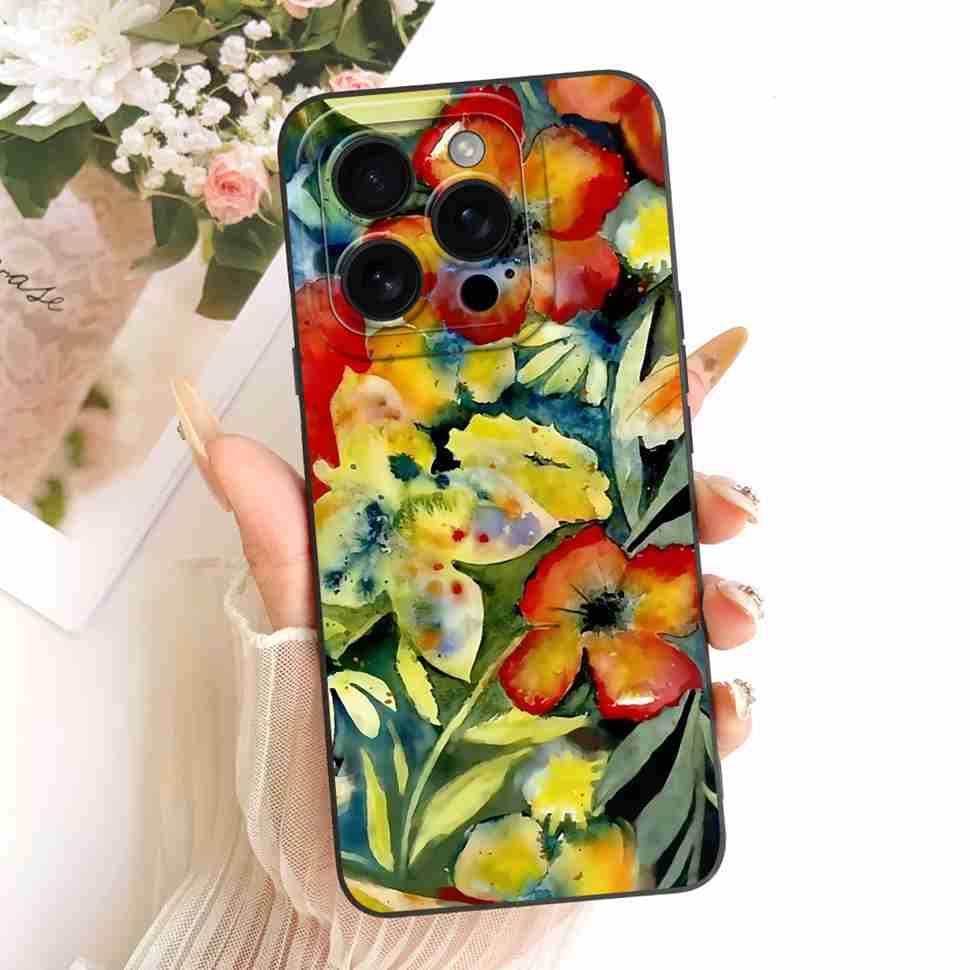 For iPhone 16 Pro 6.3" A3293 A3083 Case Cartoon Simplicity Soft Silicone Back Cover For iPhone 16 PRO A3292 A3294 Phone Cases