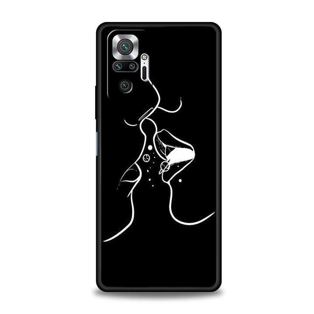 Abstract Line Sexy Couple Body Phone Case Cover for Redmi 13C 10C Note 13 12 10 11 Pro Plus 7 8T K40 K50 Gaming Pro Soft Shell